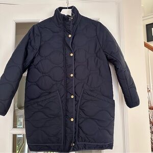 J. Crew quilted coat.